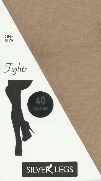 Silverlegs 40 Denier Opaque Tights in Natural