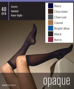Gipsy 40 denier Opaque Knee Highs in 4 shades