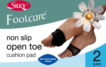 Silky open toe non slip cushion pads 2 pair pack