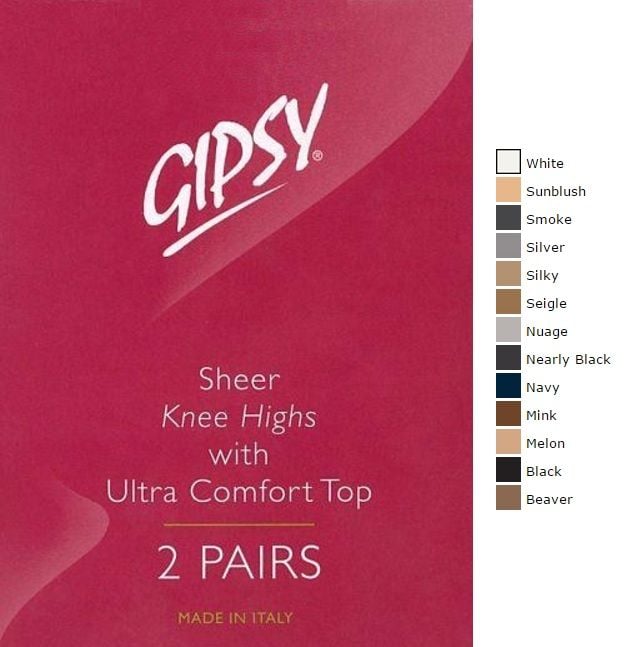 Gipsy 2 pair pack Sheer Knee Highs