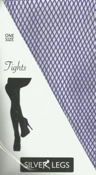 Silver Legs Purple Fishnet Tights