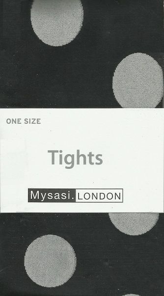 Mysasi Black Tights with Grey Spots