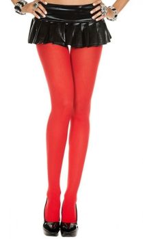 Music Legs 70 Denier Opaque Tights in Red