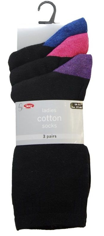 Silky Ladies Heel and Toe Socks 3 pack