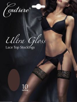 Couture Ultra Gloss Lace Top Stockings