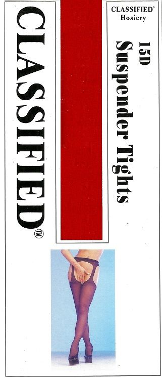 red suspender tights