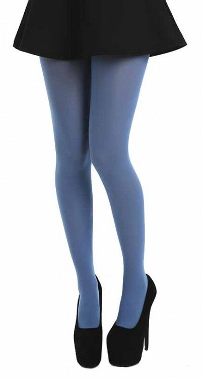 Pamela Mann 40 Denier Velvet Tights in Sea Blue