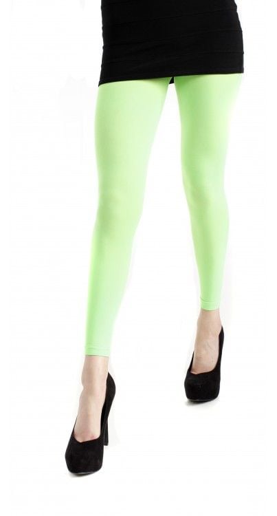 Pamela Mann 50 Denier Footless Tights in Fluorescent Green