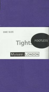 Mysasi 50 denier microfibre Footless Tights in Purple
