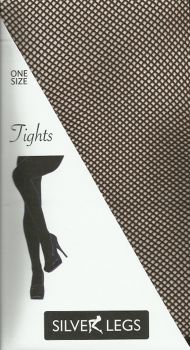 Silver Legs Chocolate Fishnet Tights