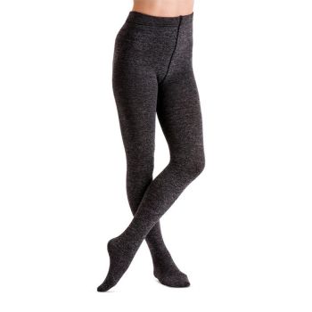 Couture 200 denier Melange Fleece tights in Grey 