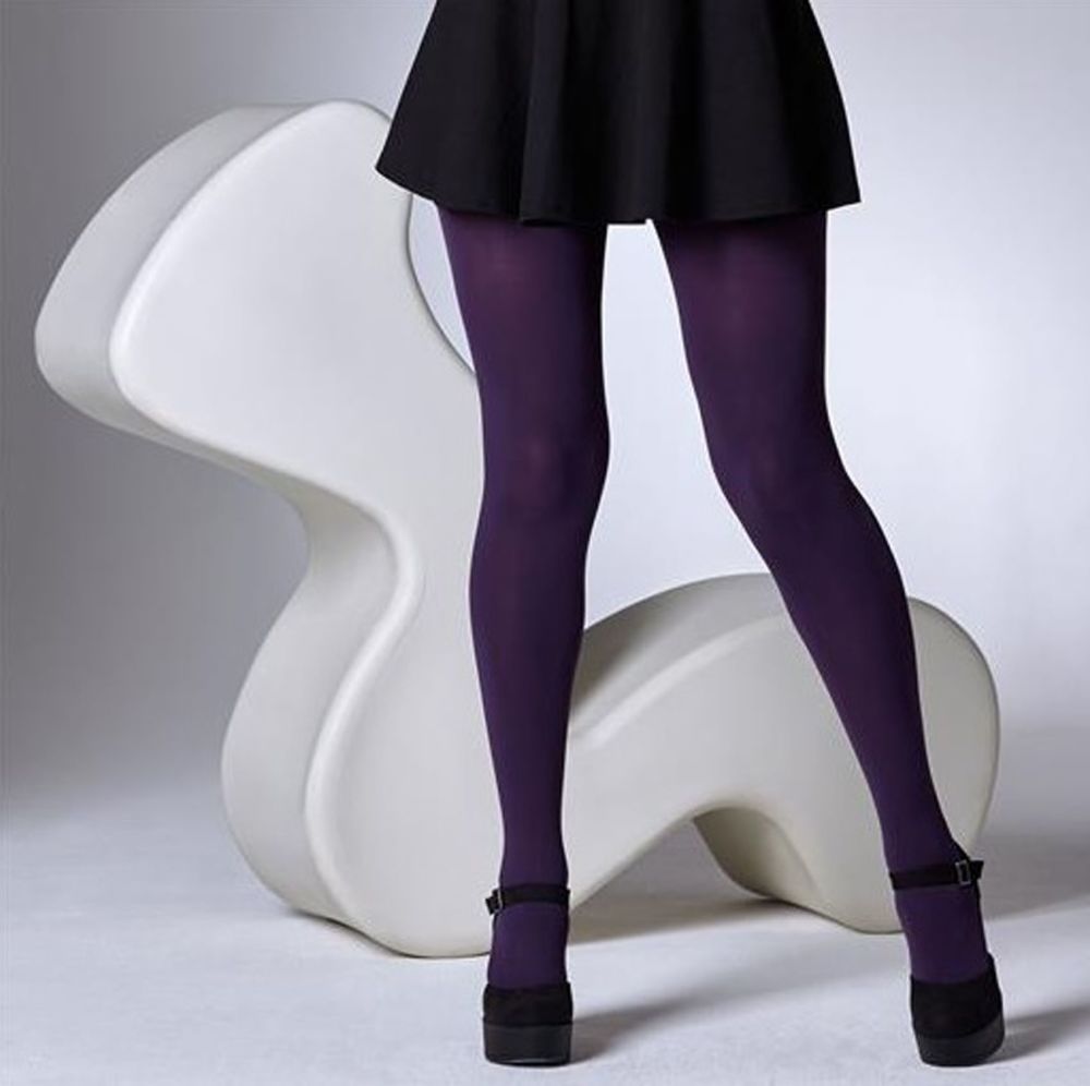 Gipsy 100 Denier Opaque Tights in Burgundy