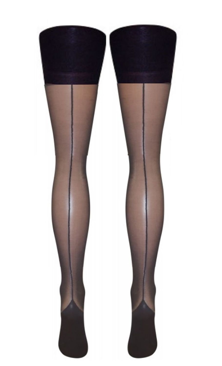 Silverlegs Vintage Stiletto Seamed Stockings in Black 2 sizes