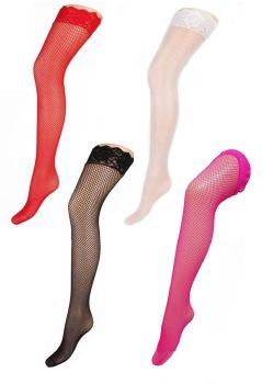 Silver Legs Fishnet Hold Ups in 4 shades