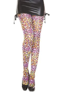 Music Legs Cheetah Print Tights