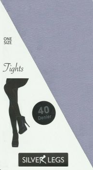 Silver Legs 40 Denier Opaque Tights in Lilac