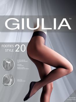 Giulia Footie Tights with Integral Cotton Foot.