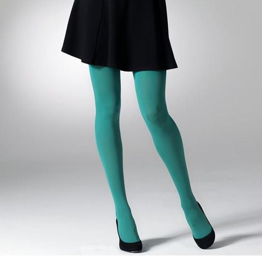 Gipsy 100 Denier Opaque Tights Medium  in Green