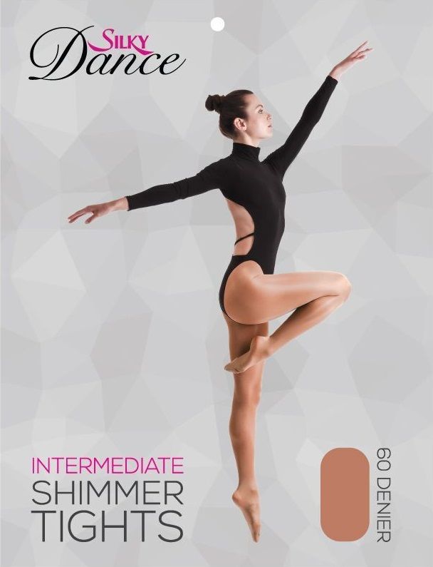Silky Dance Intermediate Shimmer Tights in Light Toast