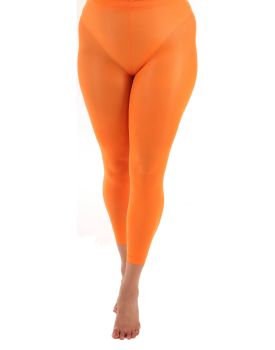 Pamela Mann 50 Denier Footless Tights in Fluorescent Orange
