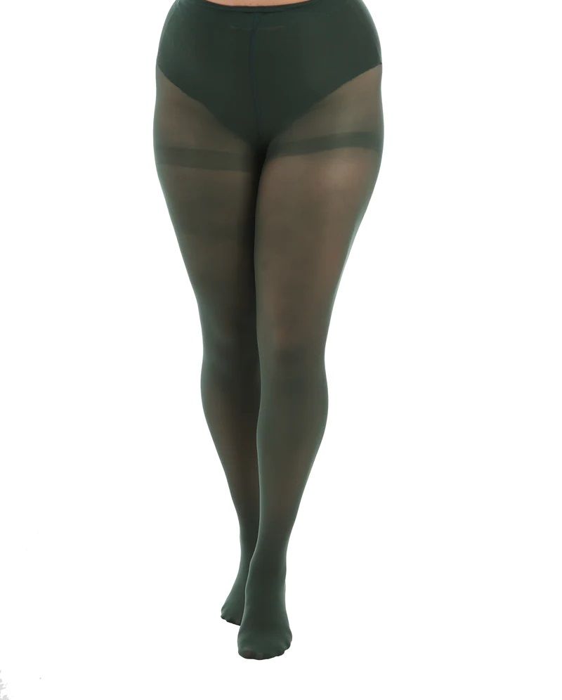 Pamela Mann 50 Denier Opaque Tights in Forest Green One Size