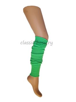Silver Legs 60cm Leg Warmers in Neon Green