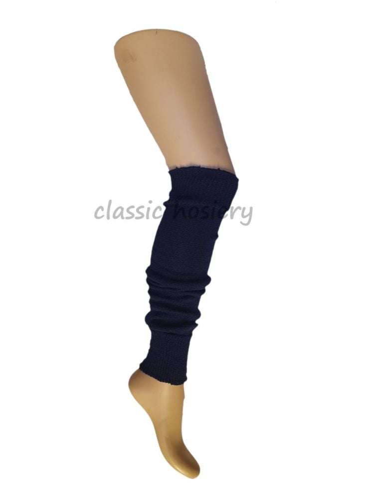 Silver Legs 60cm Leg Warmers in Navy