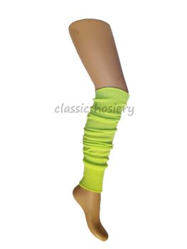 Silver Legs 60cm Leg Warmers in Neon Yellow