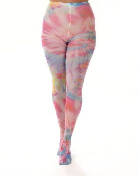 Pamela Mann Colour Burst Tie Dye Printed Tights One Size