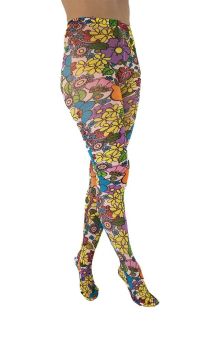 Pamela Mann Flower Power Printed Tights One Size