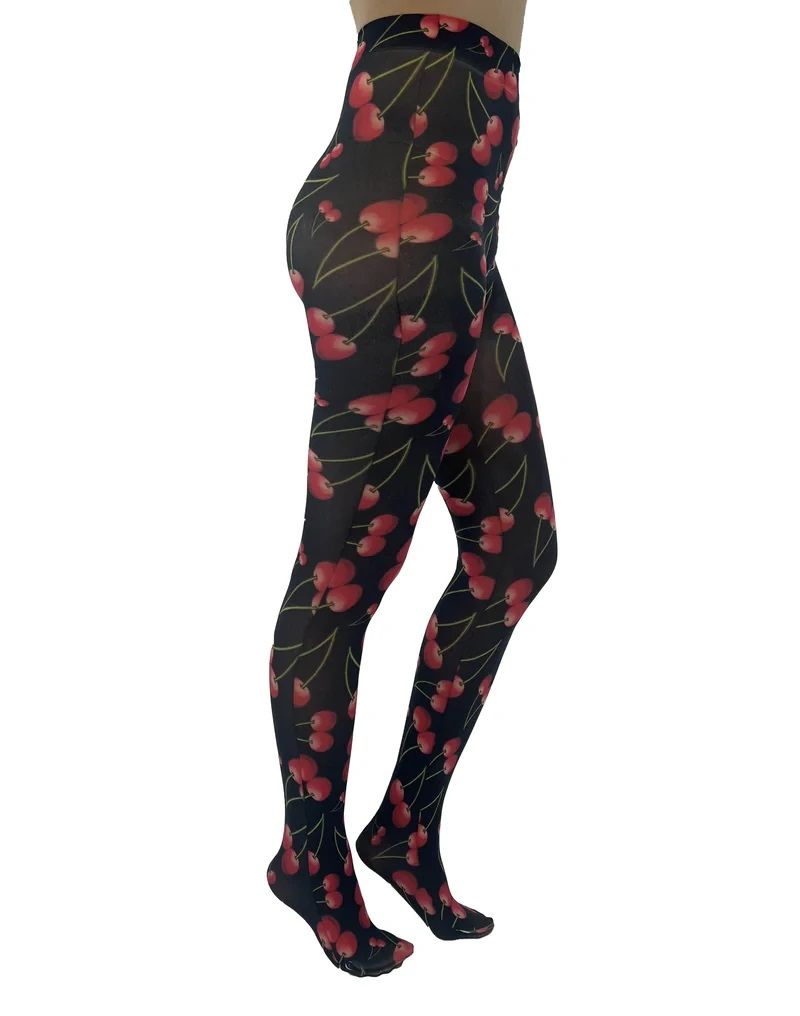 Pamela Mann Cherry Soda Multi Coloured Printed Tights One Size