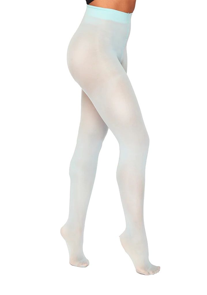 Pamela Mann 50 Denier Summer Opaque Tights in Eggshell Blue One Size