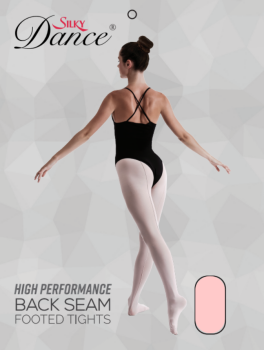 Silky Adults  High Performance Back Seam Footed Tights in Theatrical Pink