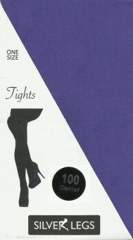 Silver Legs 100 Denier Tights in Purple