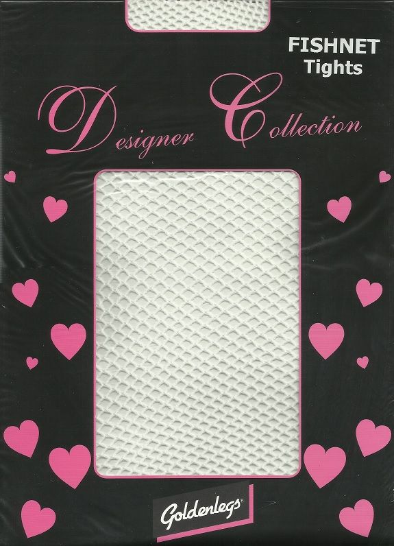 Goldenlegs Fishnet Tights in White