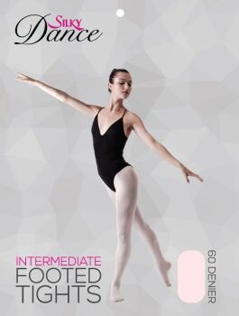 Silky Intermediate Footed Ballet Tights in Light Pink