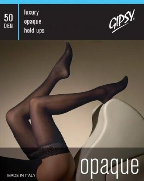 Gipsy 50 Denier Velvet Hold Ups in Black