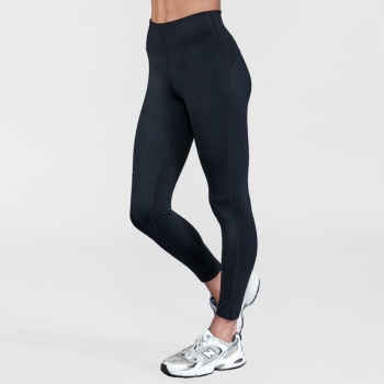 Silky High Waisted Dance Leggings in Black