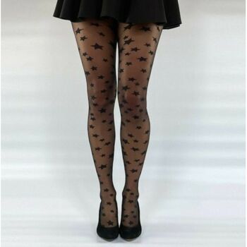 Gipsy Sheer Star Tights in Black