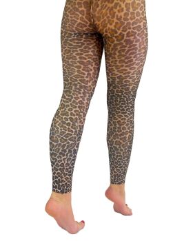 Pamela Mann Leopard Print Footless Tights