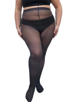 Pamela Mann 50 Denier Opaque Curvy Super Stretch Tights in Thunder Grey