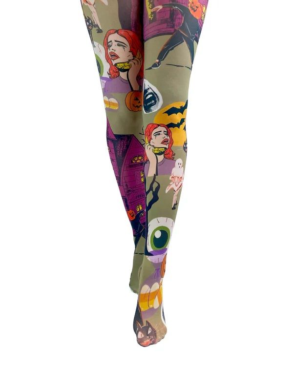 Pamela Mann Cartoon Chaos Tights One Size