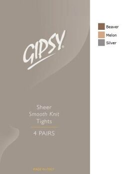 Gipsy 4 Pack Smooth Knit Tights in Tall Size