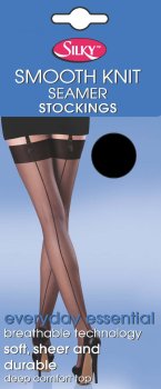 Silky Smooth Knit Seamed Stockings