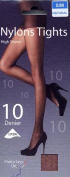 Pretty Legs High Sheen 10 Denier Natural Tights