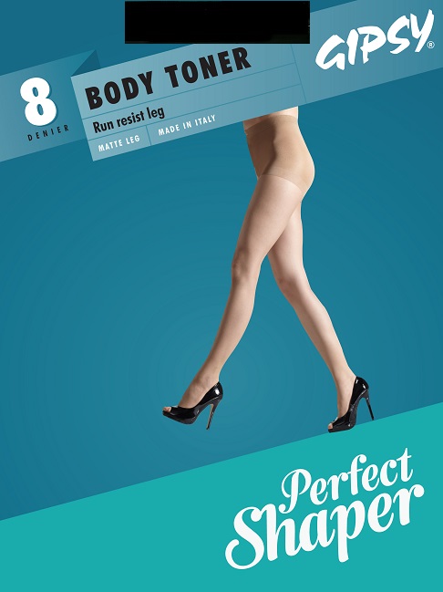 Gipsy 8 Denier Body Toner Tights in Black