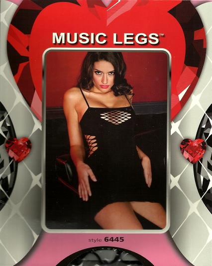 Music Legs Stratch Spandex Mini Dress in Black