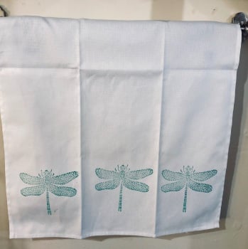 Tea Towel - Hand Printed Dragonfly