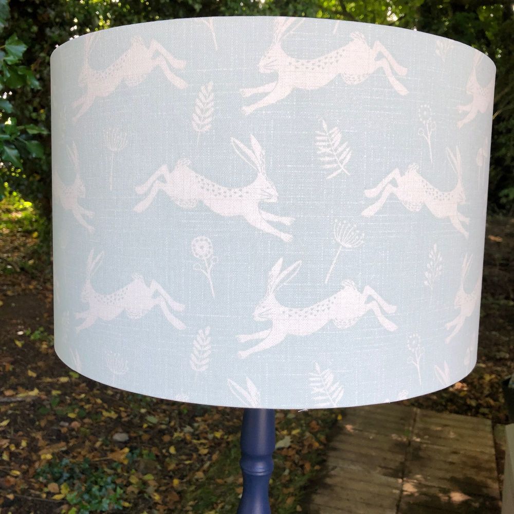 Lampshade- Duck Egg Hares