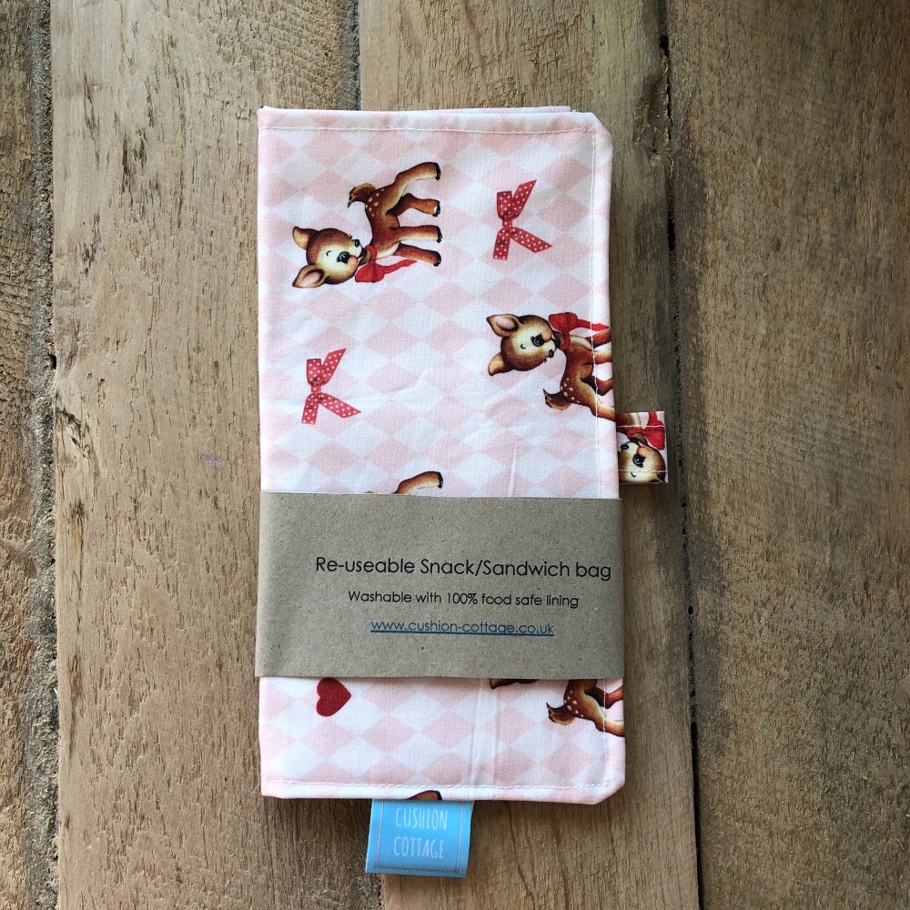 Reusable Snack and Sandwich Bags - Retro Fawn